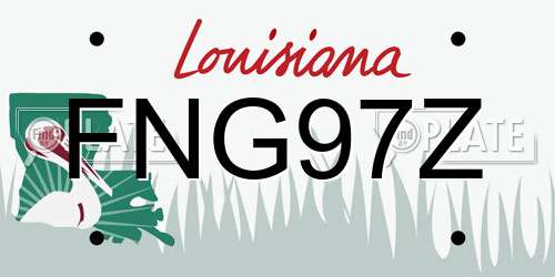 FNG97Z Louisiana License Plate