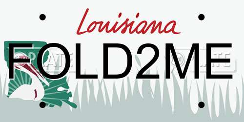 FOLD2ME Louisiana License Plate