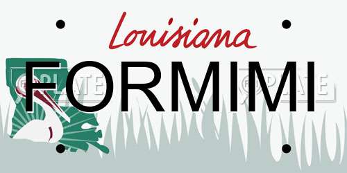 FORMIMI Louisiana License Plate