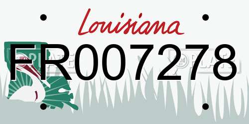 FR007278 Louisiana License Plate
