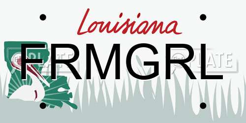 FRMGRL Louisiana License Plate