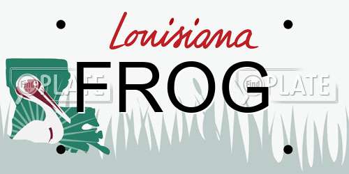 FROG Louisiana License Plate