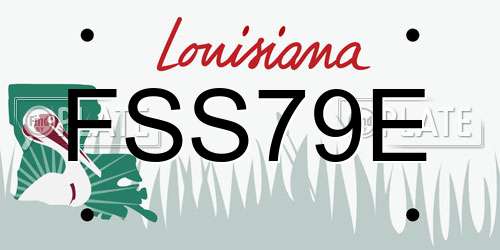 FSS79E Louisiana License Plate