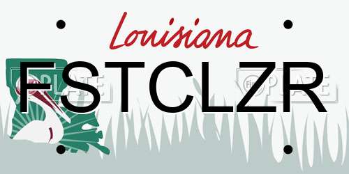 FSTCLZR Louisiana License Plate