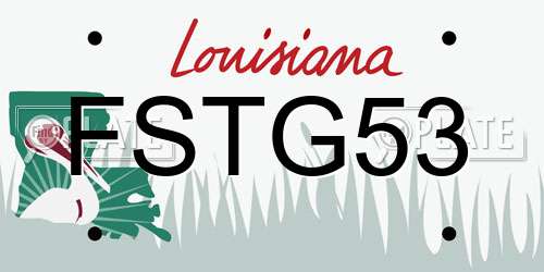 FSTG53 Louisiana License Plate