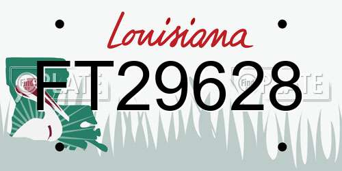 FT29628 Louisiana License Plate