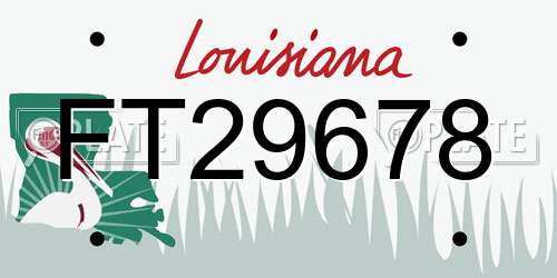 FT29678 Louisiana License Plate