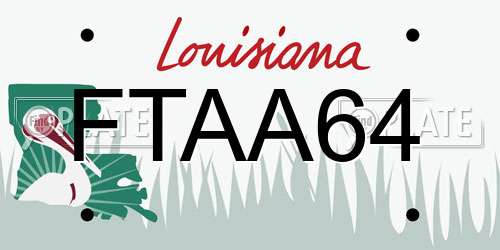 FTAA64 Louisiana License Plate