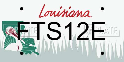 FTS12E Louisiana License Plate