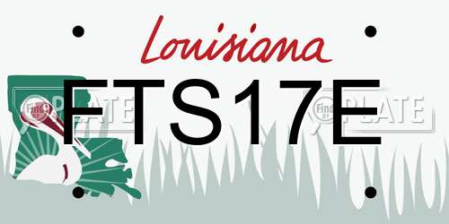 FTS17E Louisiana License Plate