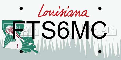 FTS6MC Louisiana License Plate