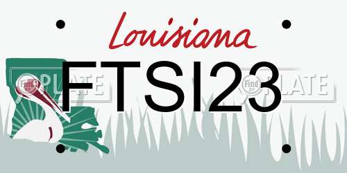 FTSI23 Louisiana License Plate
