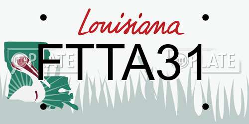 FTTA31 Louisiana License Plate