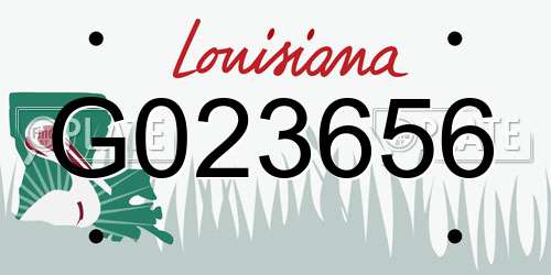 G023656 Louisiana License Plate