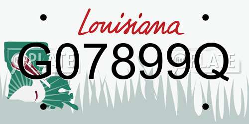 G07899Q Louisiana License Plate