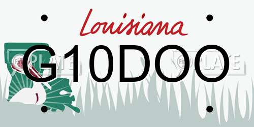 G10DOO Louisiana License Plate