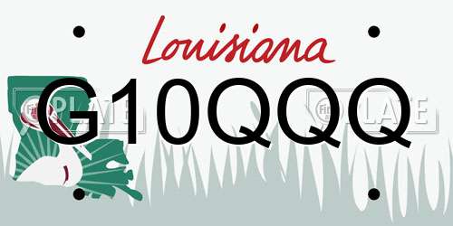 G10QQQ Louisiana License Plate