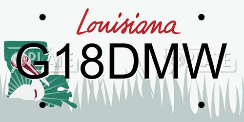 G18DMW Louisiana License Plate