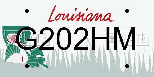 G202HM Louisiana License Plate