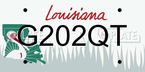 G202QT Louisiana License Plate