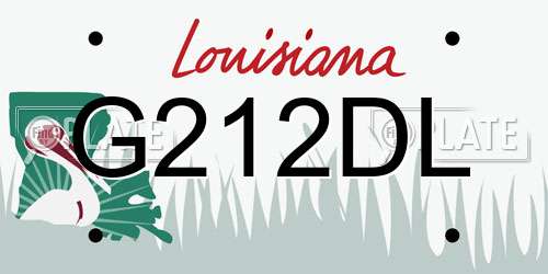 G212DL Louisiana License Plate