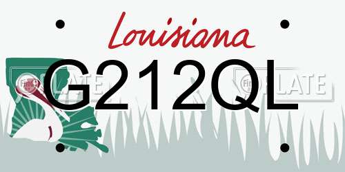 G212QL Louisiana License Plate