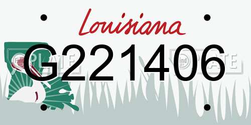 G221406 Louisiana License Plate