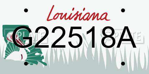 G22518A Louisiana License Plate
