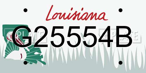 G25554B Louisiana License Plate