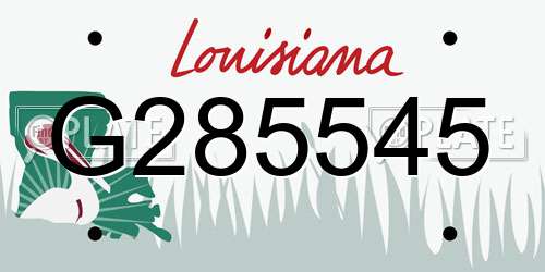 G285545 Louisiana License Plate