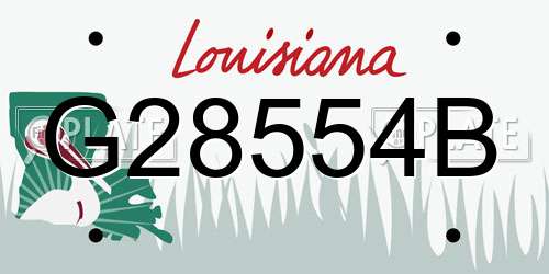 G28554B Louisiana License Plate