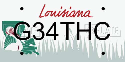 G34THC Louisiana License Plate