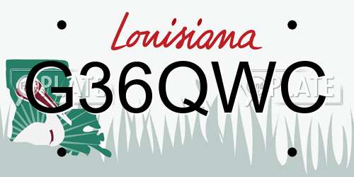 G36QWC Louisiana License Plate