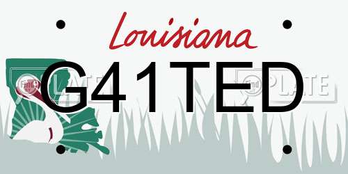 G41TED Louisiana License Plate