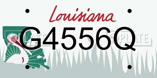 G4556Q Louisiana License Plate