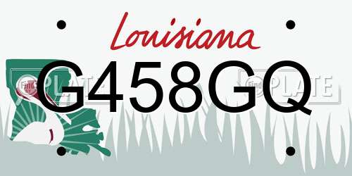 G458GQ Louisiana License Plate