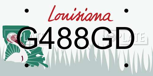 G488GD Louisiana License Plate