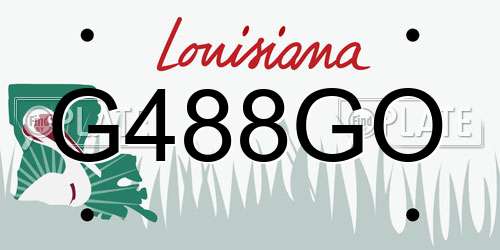G488GO Louisiana License Plate