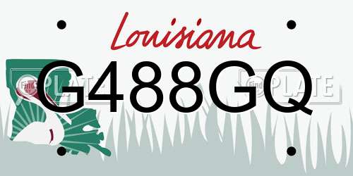 G488GQ Louisiana License Plate