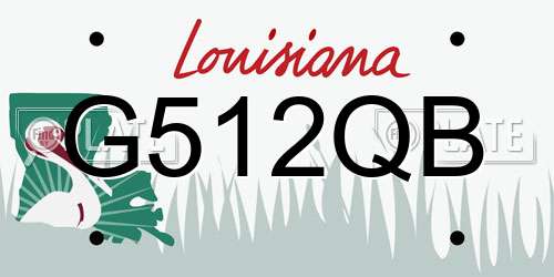 G512QB Louisiana License Plate