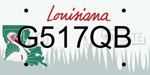 G517QB Louisiana License Plate