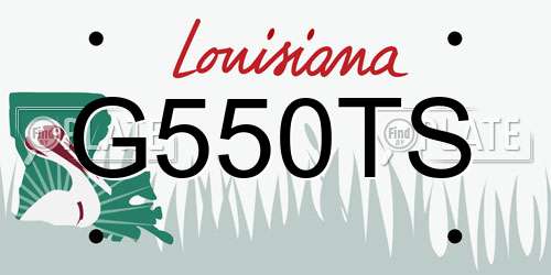 G550TS Louisiana License Plate