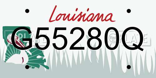 G55280Q Louisiana License Plate