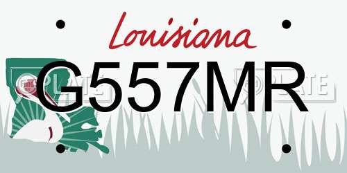 G557MR Louisiana License Plate