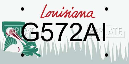G572AI Louisiana License Plate