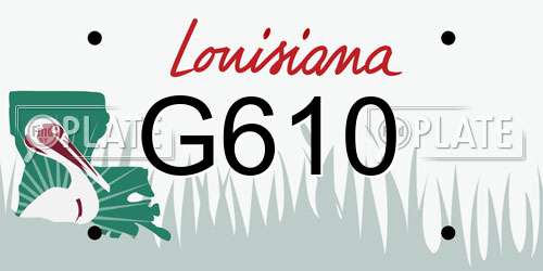 G610 Louisiana License Plate