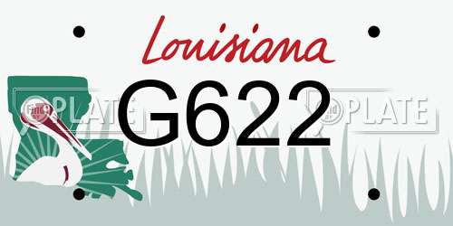 G622 Louisiana License Plate
