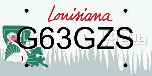 G63GZS Louisiana License Plate