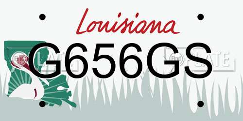 G656GS Louisiana License Plate