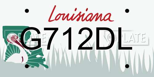 G712DL Louisiana License Plate